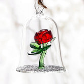 Beauty in Bloom: Crystal Glass Rose and Lotus Flower Glass Crafts Set